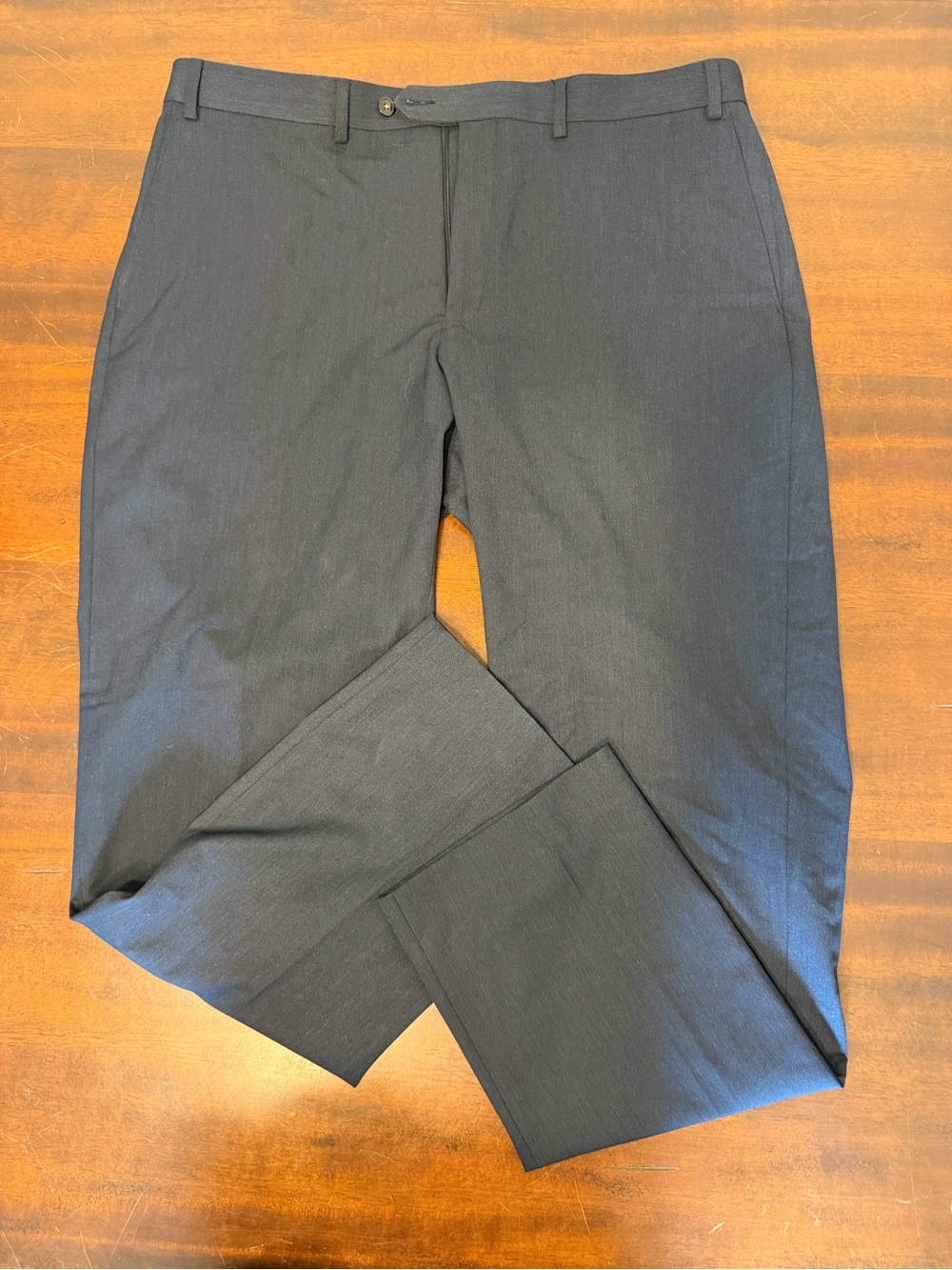 Chaps Navy Men's Dress Pants with Subtle Texture
